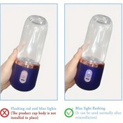 Resim Meridiangoods Pembe Usb Şarjlı Taşınabilir Blender 6 Bıçaklı 430ml Kapasiteli 
