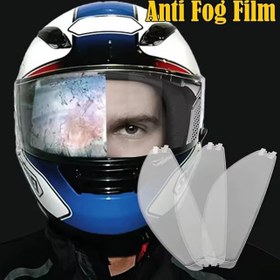 Resim Motosiklet Kaskı Buğu Önleyici Vizörü Su Geçirmez Dayanıklı Çizik Koruma Lens Filmi 