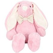 Resim Papyonlu Uzun Kulak Tavşan Pembe 60 Cm 