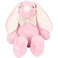 Resim Papyonlu Uzun Kulak Tavşan Pembe 60 Cm 