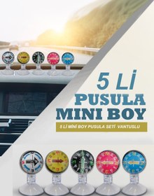 Resim XMOD Araç Içi Vantuzlu Renkli Mini Pusula Seti Mini Pusula 