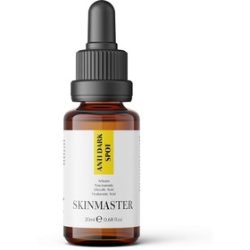 Resim SkinMaster Leke Karşıtı Cilt Tonu Eşitleyici Bakım Serumu 20 ml (Arbutin, Niacinamide, Glycolic Acid, HA) 