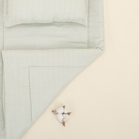 Resim Alt Açma Matı ve Yastık - Mint Müslin 