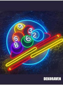 Resim dekoraven Bilardo Neon Tabela Dekoratif Aydınlatma, bilardoraven 