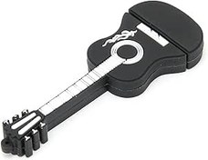 Resim Yctze 128GB USB Fl Sürücü Veri Depolama Için Gitar Görünümü Çeşitli Sistemlerle Uyumlu Trans Müzik Severler Için Mükemmel! (16GB) 