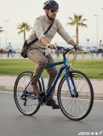 Resim Bisan Guida 28 Jant Erkek Şehir Bisikleti 54 cm Alüminyum Kadro V-Fren Shimano 21 Vites Lacivert 
