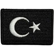 Resim Ex Patch Siyah Türk Bayrağı Peç Patch Arma 6 X 4 Cm 