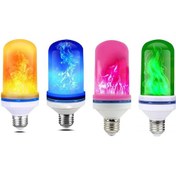 Resim Suofeng Gerçekçi Led Alev Lambası - Dinamik Alev Efekti, B22 Duylu, Renk Değiştiren Akıllı Ampul 