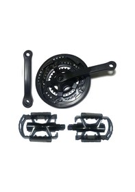 Resim Aynakol 48t Alüminyum Siyah Pedal Paket Seti Paket Dinyum Siyah Pedal 