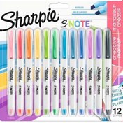 Resim Sharpie Fosforlu Kalem Snote Çok İşlevli Karışık 12 Li Bls 
