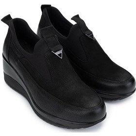 Resim Tamer Tanca Kadın Hakiki Deri Siyah Nubuk Casual Ayakkabı 322 2111522 Bn Ayk Sk24-25 Sıyah Nbk Siyah Nubuk 