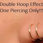 Resim 1 adet Şık Punk Tarzı Paslanmaz Çelik Çift Halklı Burun Yüzüğü, Döndürme Spiral Tasarım, Kadınlar ve Erkekler İçin Unisex Burun Yüzüğü, Günlük Giyim ve Hediye Verme İçin İdeal, Tüm Mevsimler İçin Takı 