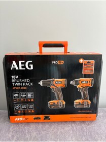 Resim AEG Jp1812-202c 18V Brushed Twin Pack İkili Set 