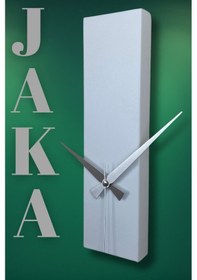 Resim Jaka Model Dekoratif Metal Akar Sessiz Mekanizmalı Duvar Saati 34 9,5 Cm Beyaz 