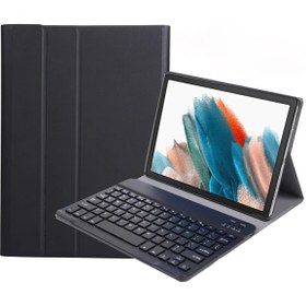 Resim Fogy Galaxy Tab A7 Sm-t500 Uyumlu Bluetooth Klavyeli Deri Kılıf – Siyah 
