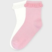 Resim Gloria Jeans 2 Çift Dantel Ve Riblı Çoraplar 368950766 Pembe 