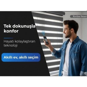 Resim Rovline Akıllı Perde Motoru Rv200 Stor Perde Zincire Montaj 