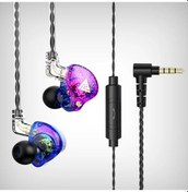 Resim Lasonstiges Ak6pro Mor Qkz Ak6 Pro Kablolu Kulaklık Hıfı Stereo Kulaklık Ile Mıc Hd Arama 3.5mm Aux Kulak İçi Müzik Oyun Spor Kulaklıkları 
