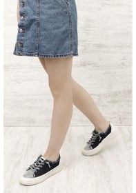 Resim Gönderi(R) Gönderi R Lacivert Kot Triko Taşlı Comfort Dolgu Taban Sneaker Lacivert 