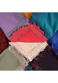 Resim İğne Oyalı Şal Namaz Örtüsü, 144x68 Cm. Mor Mor 