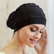 Resim 1 adet Unisex Katlanabilir Kumaş Yüzme Kapağı, Kulak Koruma Nefes Alabilen Yüzme Kapağı 