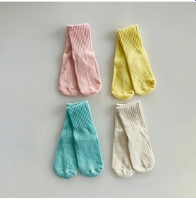 Resim Kukita 4'lü Bebek Çocuk Candy Kaydırmaz Tabanlı Çorap - Bej 
