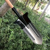 Resim Dayanıklı Mangan Çelik Bahçe Küreği, Uzun Keskin Toprak Kaşığı, Metal, Toprak Kazmak, Kanallar Kazmak ve Toprak Çıkarmak İçin, Açık Hava Tarımı ve Plaj Bitkisi İçin 