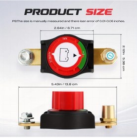 Resim Xuweiwei New Style W/ Adapter 12-48v Akım Kesici Şalter Araç Karavan Tekne İçin Negatif Açma Kapama Anahtarı 