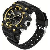 Resim Sunshine022 Siyah Altın Sanda Erkek Digital Su Geçirmez Spor Led Ekran Çift Zamanlı Kronometre Diğer 