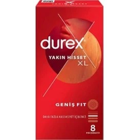 Resim Durex Yakın Hisset XL Prezervatif 8 Adet 