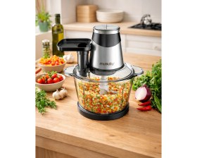 Resim Özbience Pratik Çok Amaçlı Çelik Hazneli Rondo Doğrayıcı 