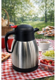 Resim Penguen Vacumm Flask 1,5lt Paslanmaz Çelik Termos Gümüş 