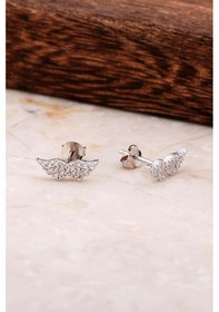 Resim Melek Kanadı Gümüş Küpe 4824 