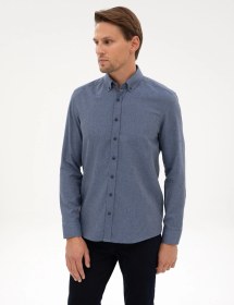 Resim Pierre Cardin Erkek Koyu Mavi Gömlek Desenli 50316751-vr032 Koyu Mavi 