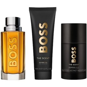 Resim Hugo Boss The Scent For Him Edt 100 Ml + Shower Gel 100 Ml + Deostick 75 Ml Erkek Parfüm Seti Aromatik 
