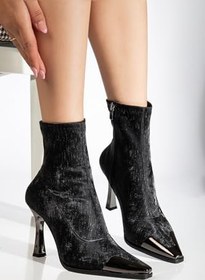 Resim Delina Topuklu Kadife Bot 