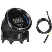 Resim Pazly 52mm Araç Voltmetresi - 8-18v Dijital Led Gösterge, Alarmlı Otomobil, Kamyon, Motosiklet 