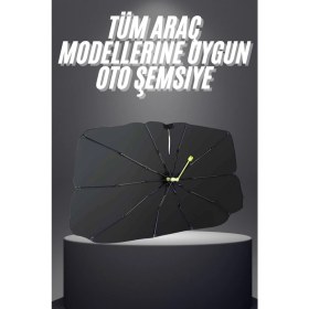 Resim Yeni Nesil Tüm Araç Modellerine Uygun Oto Şemsiye Katlanabilir Uv Işınlarına Karşı 
