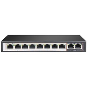Resim Tiandy PS-1008G-2G 8 Port Poe 2 Port Uplink Full Gigabit AI PoE Switch 