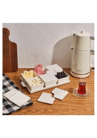 Resim Aryıldız 15 Parça Sc Tepsili Kahvaltılık Dikdörtgen 249376 Beyaz 