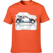 Resim Snapbuy Peugeot 205 T16 Grubu B 1984 Ralli T-shirt - Unisex Erkek/bayan Gömlekgri 