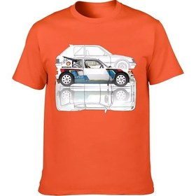 Resim Snapbuy Peugeot 205 T16 Grubu B 1984 Ralli T-shirt - Unisex Erkek/bayan Gömlekgri 