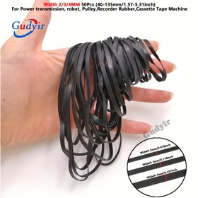 Resim Kayıt Cihazı Kauçuk Kayışları - Kaset Kayıt Cihazı Tamir Bakım Karışımı Düz Kaset Makinesi Kauçuk Kayışlar 40-135mm Güç Aktarımı, Robot, Kasnak, Kayıt Cihazı Kauçuğu, Kaset Makinesi için (50 adet) (Genişlik 2mm/3mm/5mm) 
