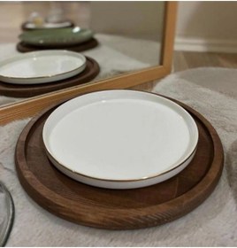 Resim Büyük Boy Ahşap Supla Ve Sunumluk, Ahşap Supla, Amerikan Servis Ahşap 