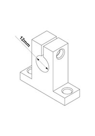 Resim Koodmax 3d Yazıcı Optik Eksen Mil Tutucu Sk12 Dikey Braket - 1 Adet 