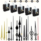 Resim Çeşitli Akrep El Tipi ile 5 Set Kuvars Saat Mekanizması Tamir & Değiştirme Kiti - DIY Duvar Saati Parçaları, Plastik, Kolay Montaj 