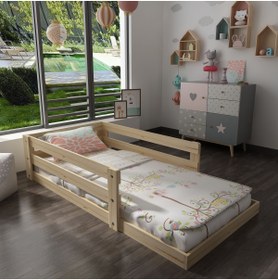 Resim Myniture Home & Living Montessori Yatak, Full Çam Ağaç Karyola Montessori Karyola A8036-140x200 