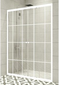 Resim Durul Duşakabin Ön Cephe Beyaz Çizgi Beyaz 