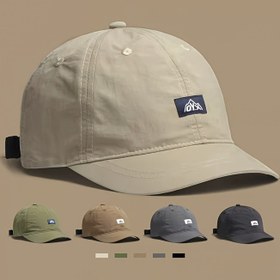 Resim Erkek Vintage Tarzı Kısa Kemerli Beyzbol Şapkası - Hafif, Hızlı Kuruyan Polyester, Esnek Olmayan Kumaş, Sokak Stili, Elde Yıkanabilir, Açık Hava Sporları Şapkası | Vintage Tarzı Şapka | Hafif 