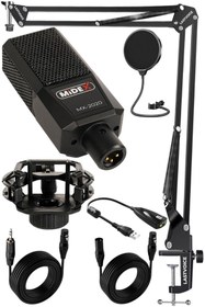 Resim Midex Mx-2020 Stf Stüdyo Kondenser Mikrofon Stand Filtre 